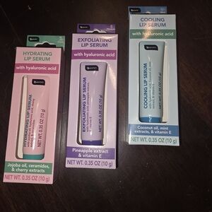 Hydrating, Exfoliating & Cooling Lip Serums - Pink, Purple, Mint